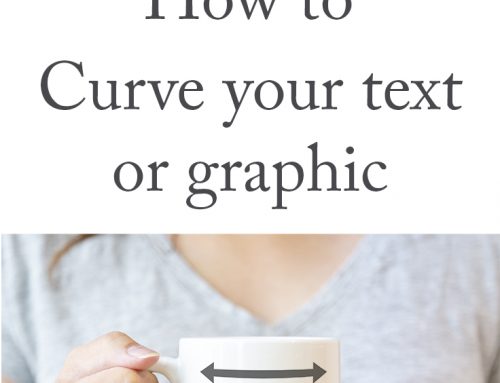 Curve your artwork around a mug in a mockup photo